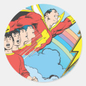 SHAZAM/Billy Batson Runder Aufkleber (Vorderseite)
