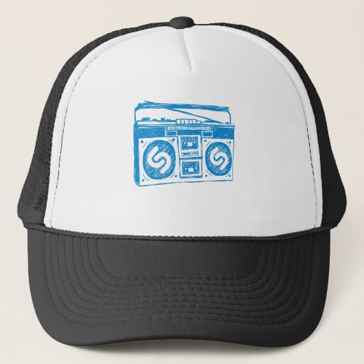 Shazam Boombox Truckerkappe (Vorderseite)