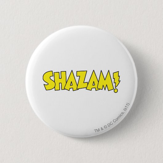 Shazam Logo Gelb Button (Vorderseite)