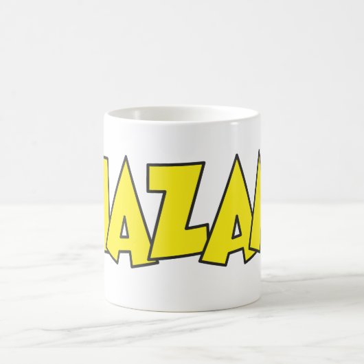 Shazam Logo Gelb Kaffeetasse (Mittel)