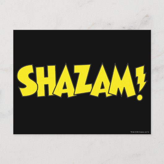 Shazam Logo Gelb Postkarte (Vorderseite)