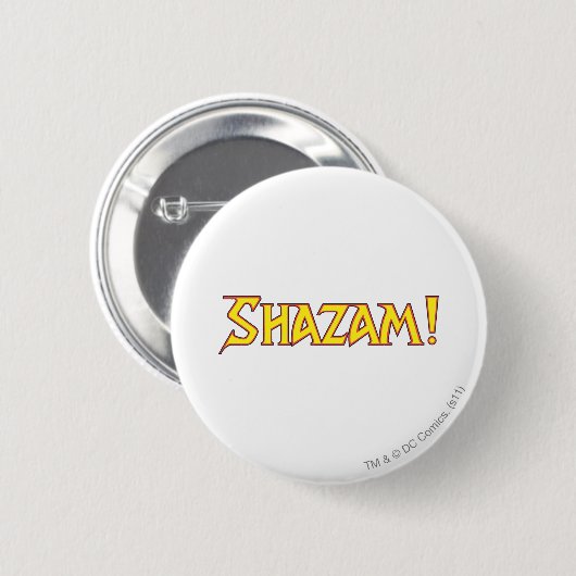 Shazam Logo Gelb/Rot Button (Vorne & Hinten)
