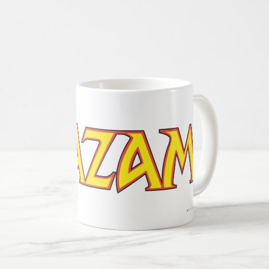 Shazam-Logo Gelb/Rot Kaffeetasse (VorderseiteRechts)