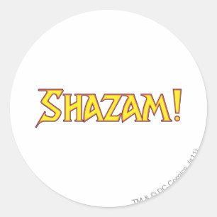 Shazam-Logo Gelb/Rot Runder Aufkleber