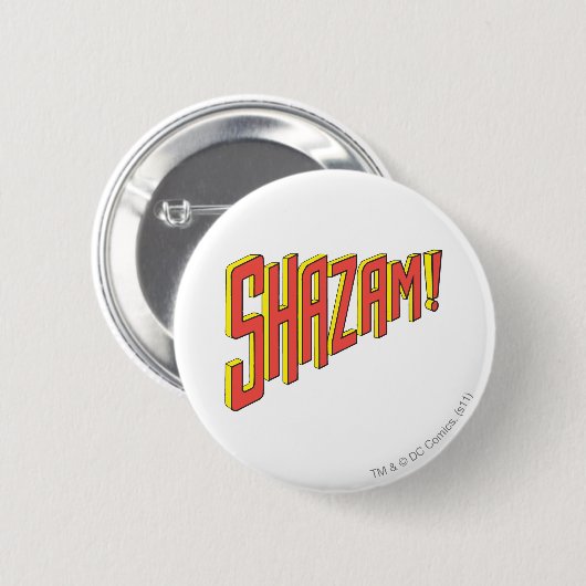 Shazam-Logo Rot/Gelb Button (Vorne & Hinten)