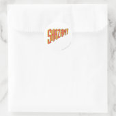Shazam-Logo rot/gelb Runder Aufkleber (Tasche)