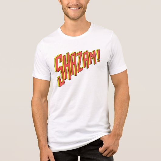 Shazam-Logo rot/gelb Tri-Blend Shirt (Vorderseite)