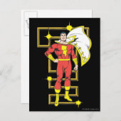 SHAZAM-Posen Postkarte (Vorne/Hinten)