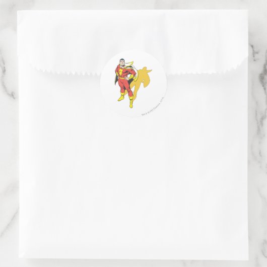 SHAZAM Shadow Runder Aufkleber (Tasche)