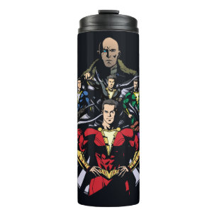 SHAZAM!   Shazam Familie gegen Dr. Sivana Thermosbecher