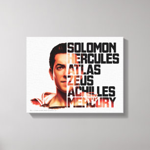 SHAZAM!   Shazam Nahaufnahme-Akronym-Grafik Leinwanddruck