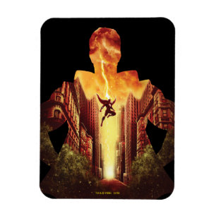 SHAZAM!   Shazam Sonnenuntergang-Silhouette Magnet