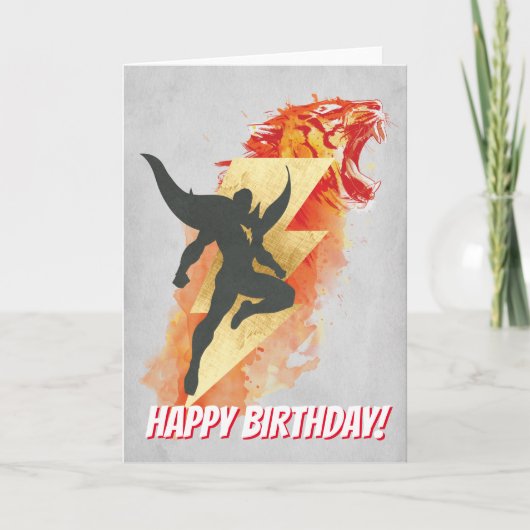 SHAZAM! | Shazam Tiger-u. Blitz-Grafik Karte (Vorderseite)