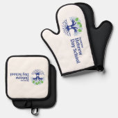 SHDS Oven Mitt and Pot Holder Ofenhandschuh & Topflappen-Set (Vorderseite/Rückseite)