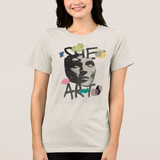 She Art Painting Tee – Vintage Feminine Fine Art (Vorderseite)