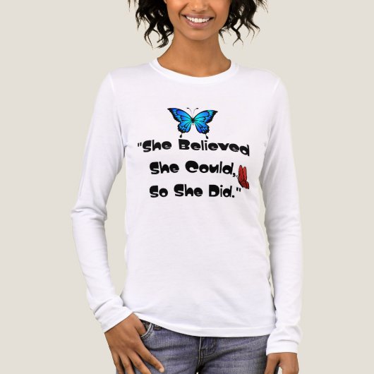 she believed m she could, so she did Tri-Blend shirt (Vorderseite)