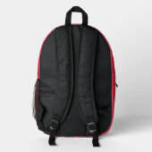 She Believed She Could Black Red Glitter Sparkles Bedruckter Rucksack (Rückseite)