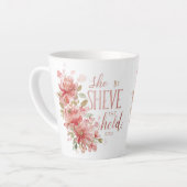 "She Believed She Could" Floral Typography Art | I Milchtasse (Linke Ecke)