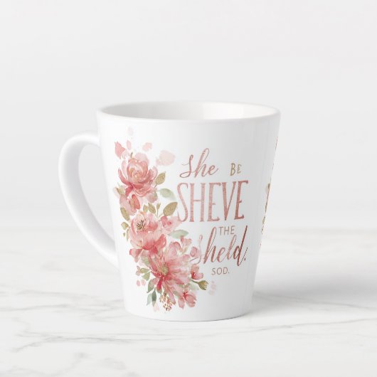 "She Believed She Could" Floral Typography Art | I Milchtasse (Linke Ecke)