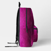 She Believed She Could Hot Pink Glitter Sparkles Bedruckter Rucksack (Links)