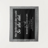 She Believed She Could Nurse Silver Glitter Name Wandteppich (Vorderseite)