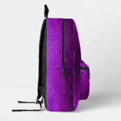 She Believed She Could Purple Glitter Sparkles Bedruckter Rucksack (Links)