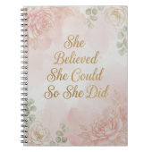 She Believed She Could, So She Did Journal Notizblock (Vorderseite)