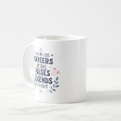 She Builds Careers Inspiring Mom Typography Art Kaffeetasse (Vorderseite Links)