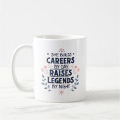 She Builds Careers Inspiring Mom Typography Art Kaffeetasse (Links)