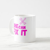 She Can Fix It DIY Mug Design Kaffeetasse (Vorderseite Links)