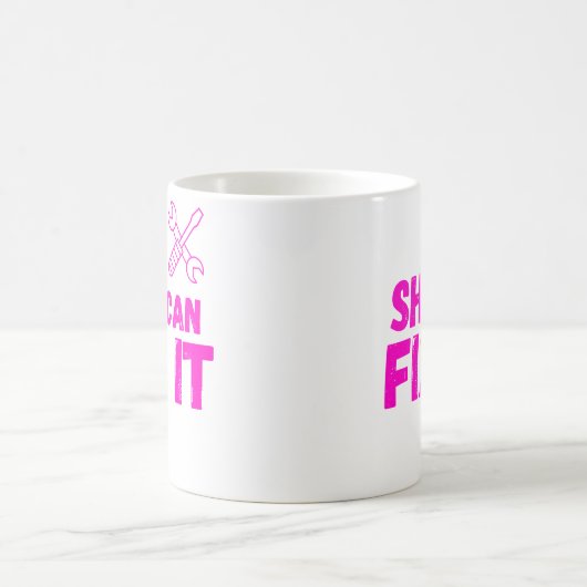 She Can Fix It DIY Mug Design Kaffeetasse (Mittel)