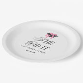 She Did It Coquette Girly Graduation Party Pappteller (Schrägansicht)