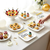 She Did It Graduation Bold Text Black Gold Design Pappteller