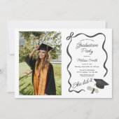 She Did It Graduation Party Photo Einladung (Vorderseite)