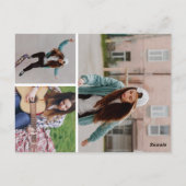 She Did It Multi Photo Graduation Party Invitation Postkarte (Rückseite)