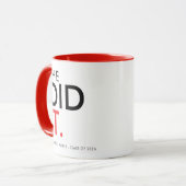 She Did It Red Graduation Statement Mug Tasse (Vorderseite Links)