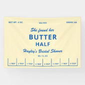 She Found Her Butter Half Butter Bridal Shower Banner (Horizontal)