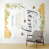 She Found Her Honey Bee Bridal Shower Backdrop Wandteppich (Beispiel (Horizontal))