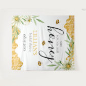 She Found Her Honey Bee Bridal Shower Backdrop Wandteppich (Vorderseite (Horizontal))