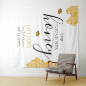 She Found Her Honey Bee Bridal Shower Backdrop Wandteppich (Beispiel (Horizontal))