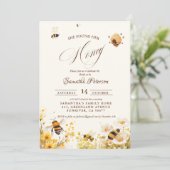 She found her honey Bee bridal shower Einladung (Stehend Vorderseite)