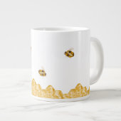 She Found Her Honey Bee Bridal Shower Favor Jumbo-Tasse (Vorderseite Rechts)