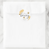 She Found Her Honey Bee Bridal Shower Favor Runder Aufkleber (Tasche)