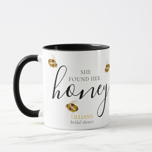 She Found Her Honey Bee Bridal Shower Favor  Tasse (Links)