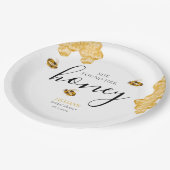 She Found Her Honey Bee Bridal Shower  Pappteller (Schrägansicht)