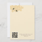 She Found Her Honey Bee Bridal Shower QR Code Einladung (Rückseite)