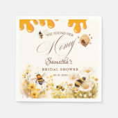 She found her honey Bee bridal shower Serviette (Vorderseite)
