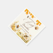 She found her honey Bee bridal shower Serviette (Ecke)
