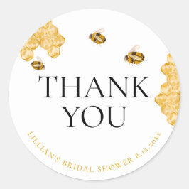 She Found Her Honey Bee Bridal Shower Thank You Runder Aufkleber