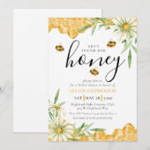 She Found Her Honey Bee Themed Daisy Bridal Shower Einladung (Vorne/Hinten)